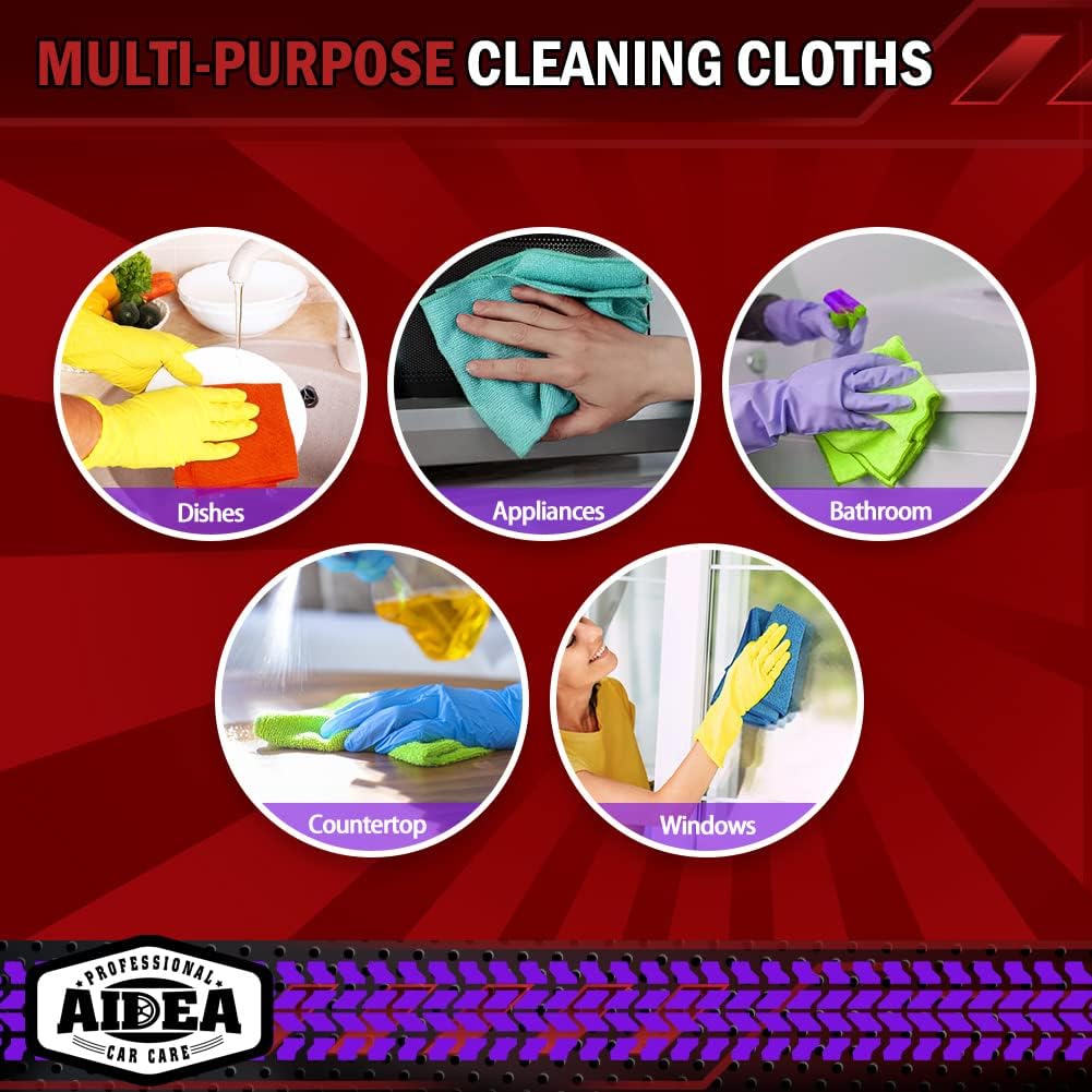 12-Pack Microfiber Cleaning Cloths