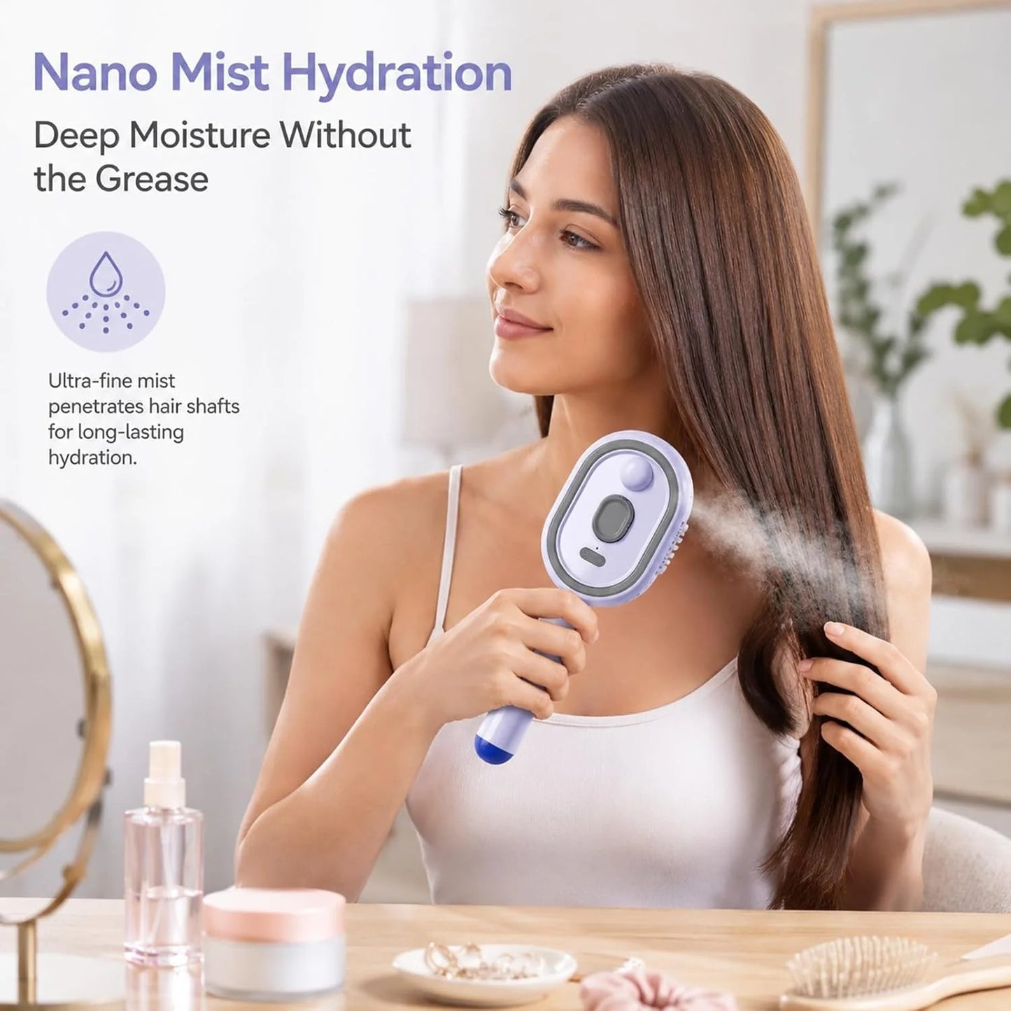 Electric Spray Retractable Air Cushion Comb – Hair Styling Tool