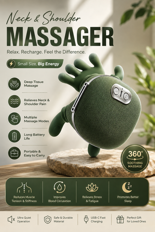 Hand Shoulder & Neck Massager – Deep Tissue Relief Device