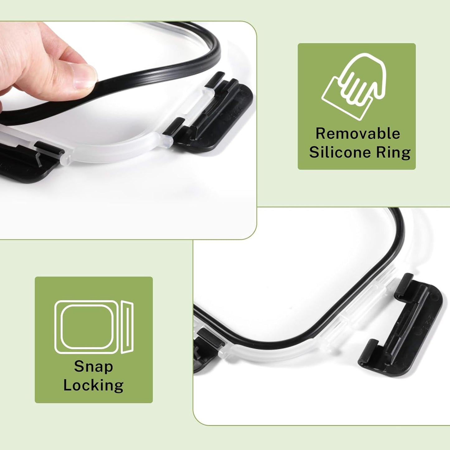 8-Pack Glass Food Storage Containers