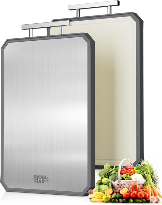Double-Sided Stainless Steel Cutting Board
