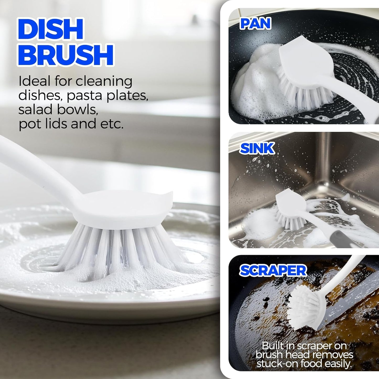 4-Piece Kitchen Scrub Brush Set
