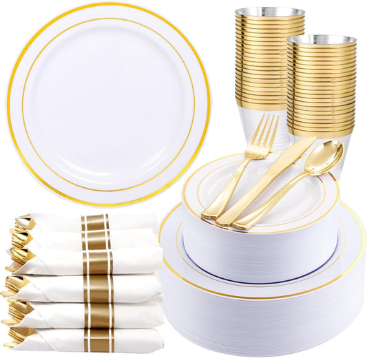 350-Piece Gold Dinnerware Set