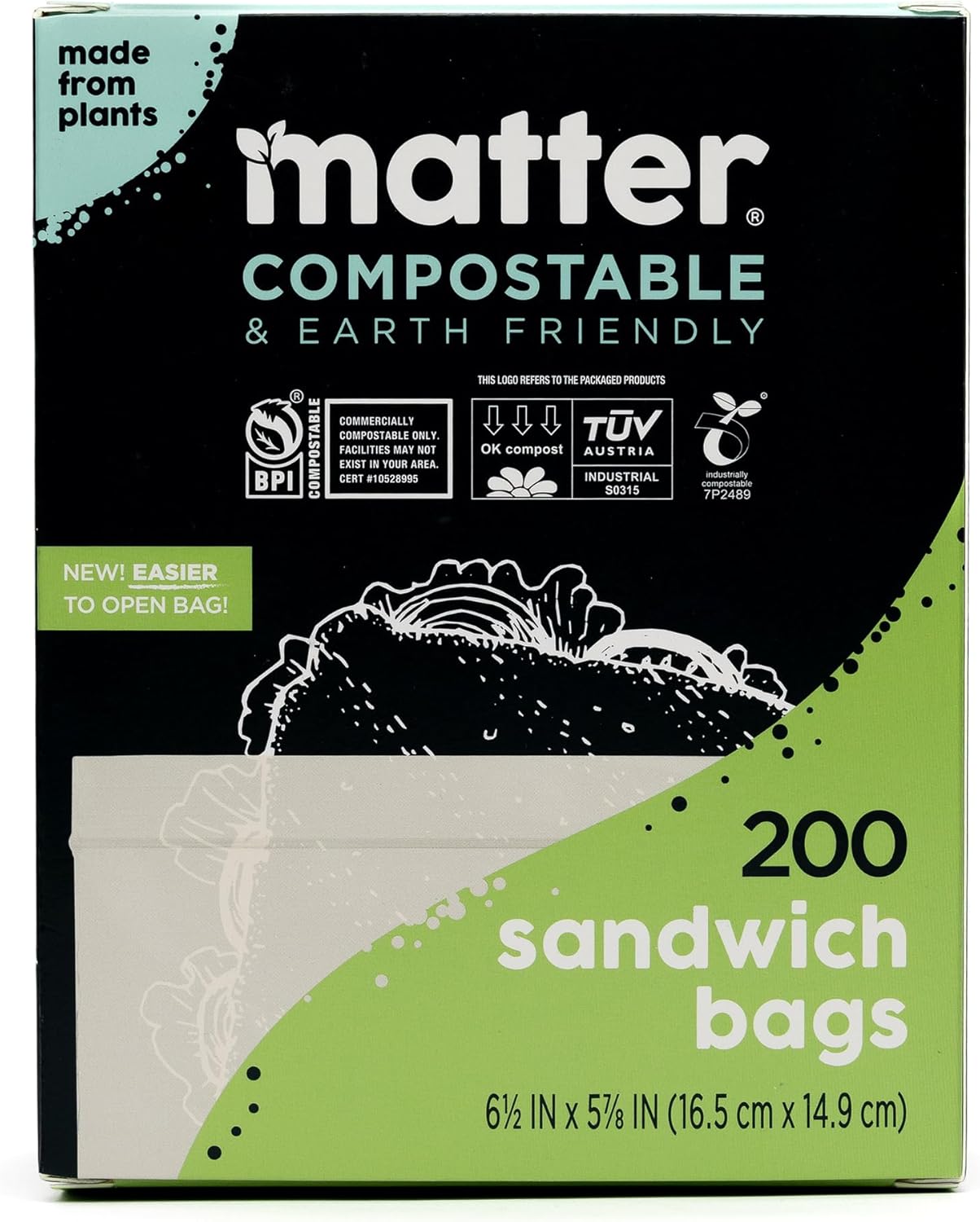230-Count Compostable Food Storage Bags