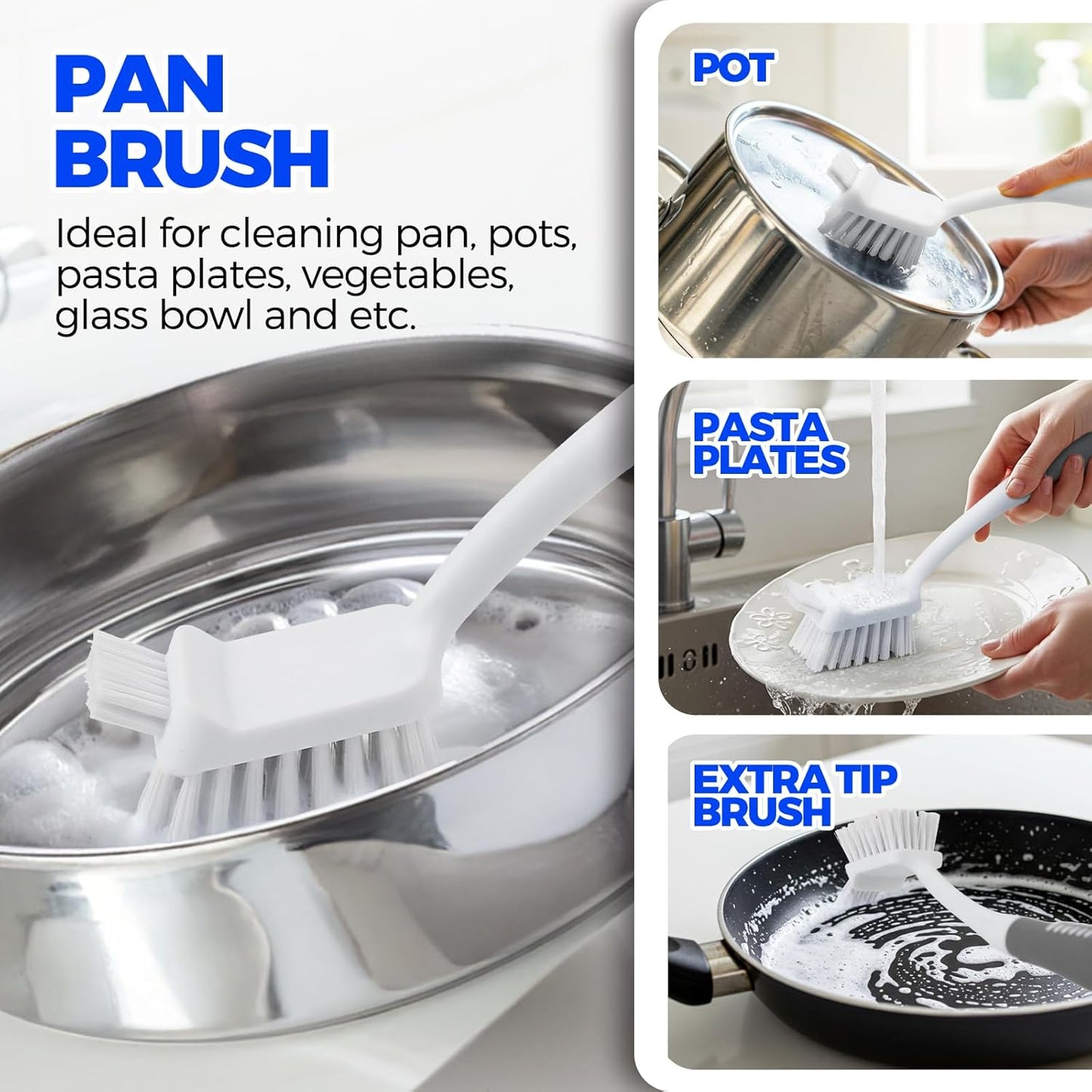 4-Piece Kitchen Scrub Brush Set