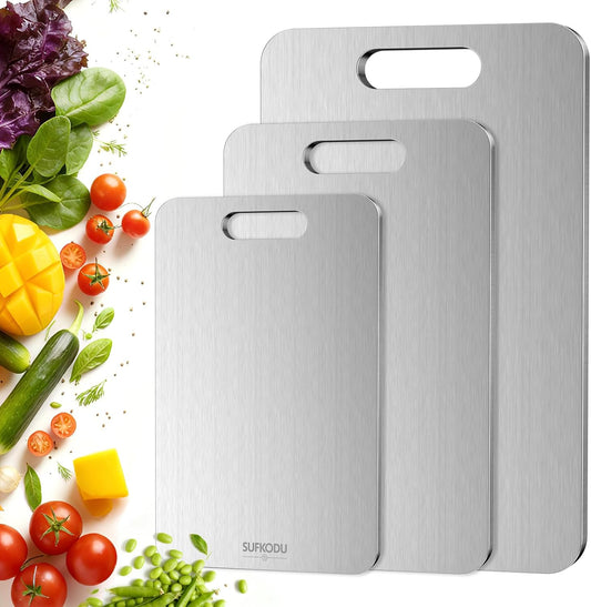 3-Piece Titanium Cutting Board Set