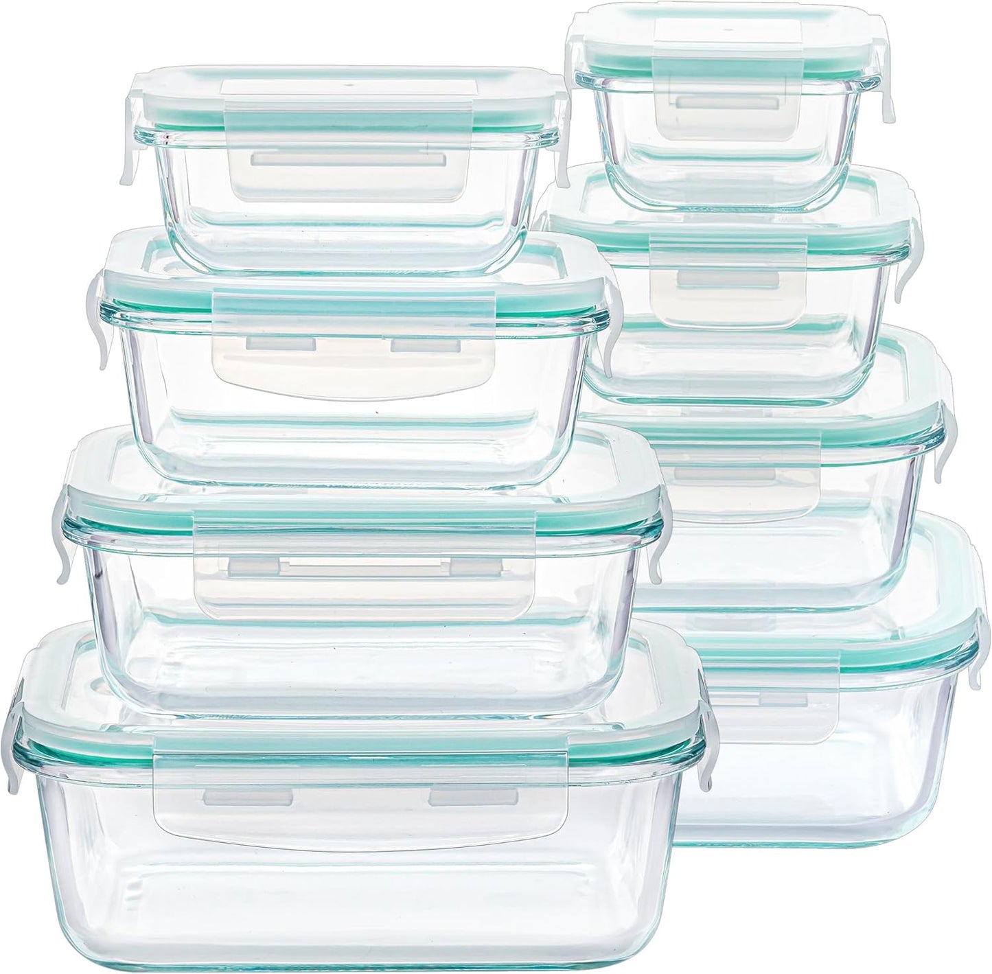 8-Pack Glass Meal Prep Containers