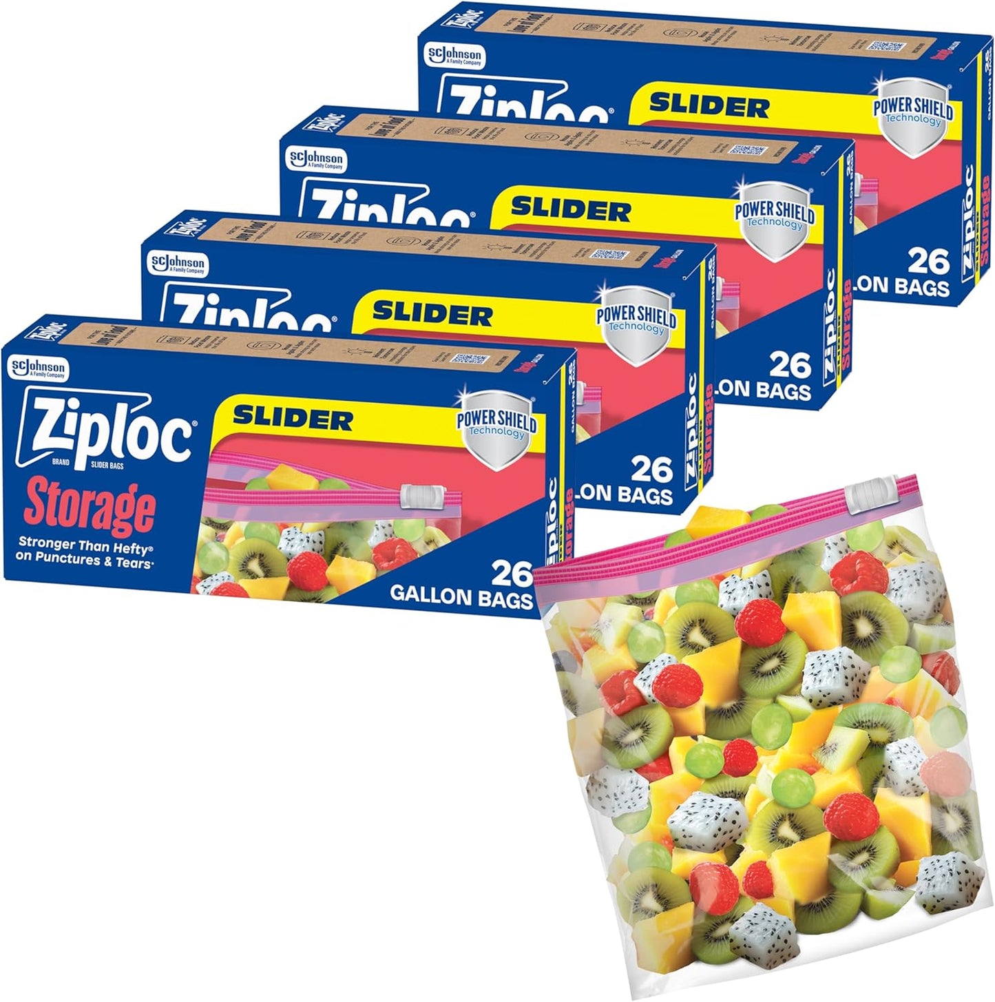 Gallon Slider Food Storage Bags (68 Count)