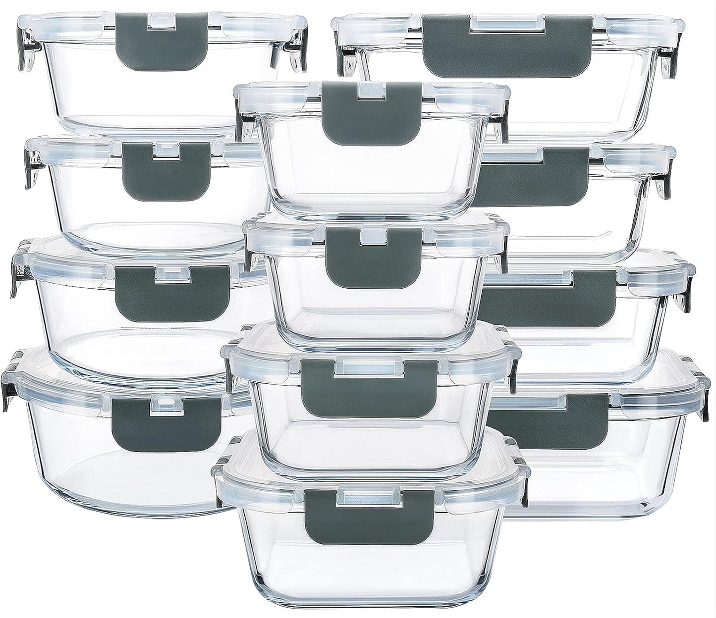 12-Pack Glass Spice Jars