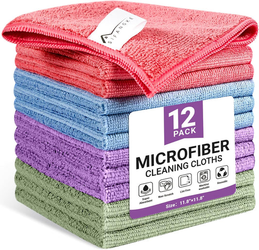 12-Pack Microfiber Towels