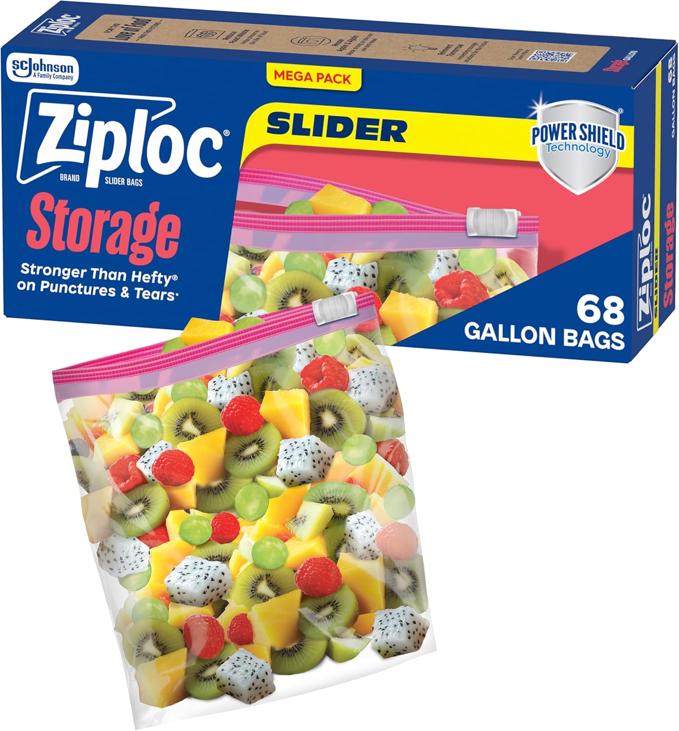 Gallon Slider Food Storage Bags (68 Count)
