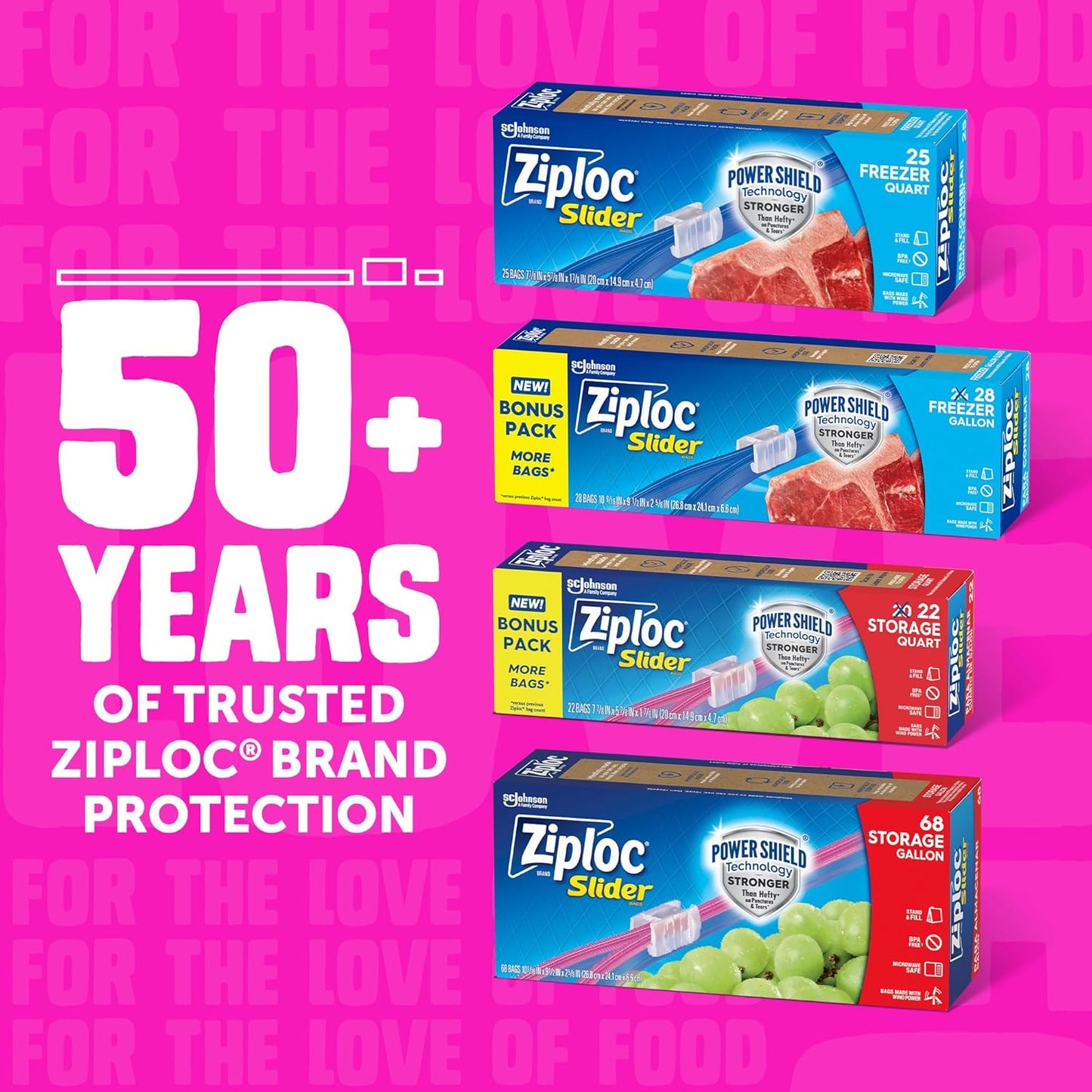 Gallon Slider Food Storage Bags (68 Count)