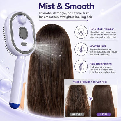 Electric Spray Retractable Air Cushion Comb – Hair Styling Tool