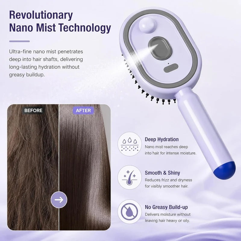 Electric Spray Retractable Air Cushion Comb – Hair Styling Tool