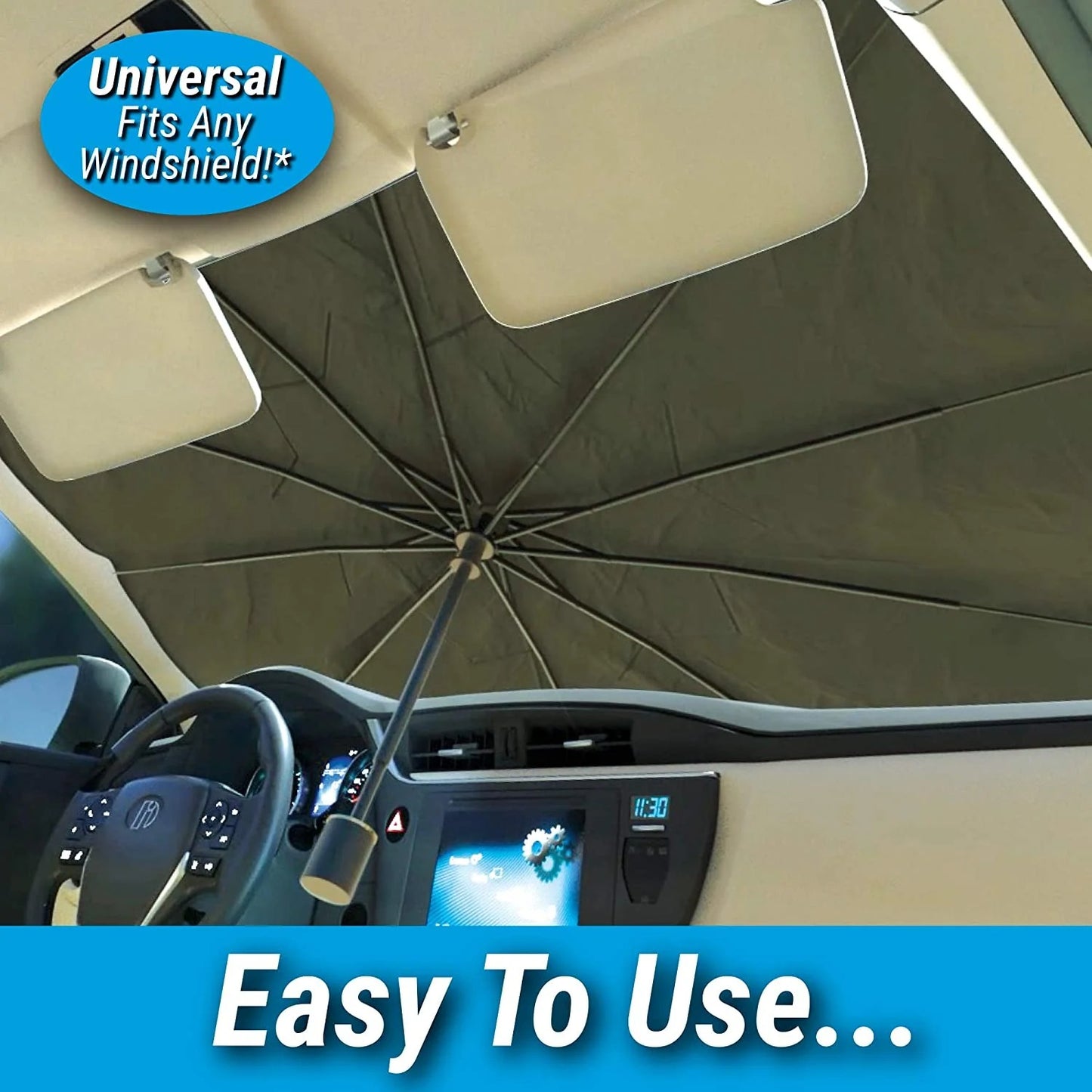 Car Windshield Sun Shade – UV Protection Foldable Sunshade