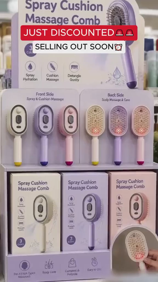 🔥LAST DAY 49% OFF - Electric Spray Air Cushion Massage Comb